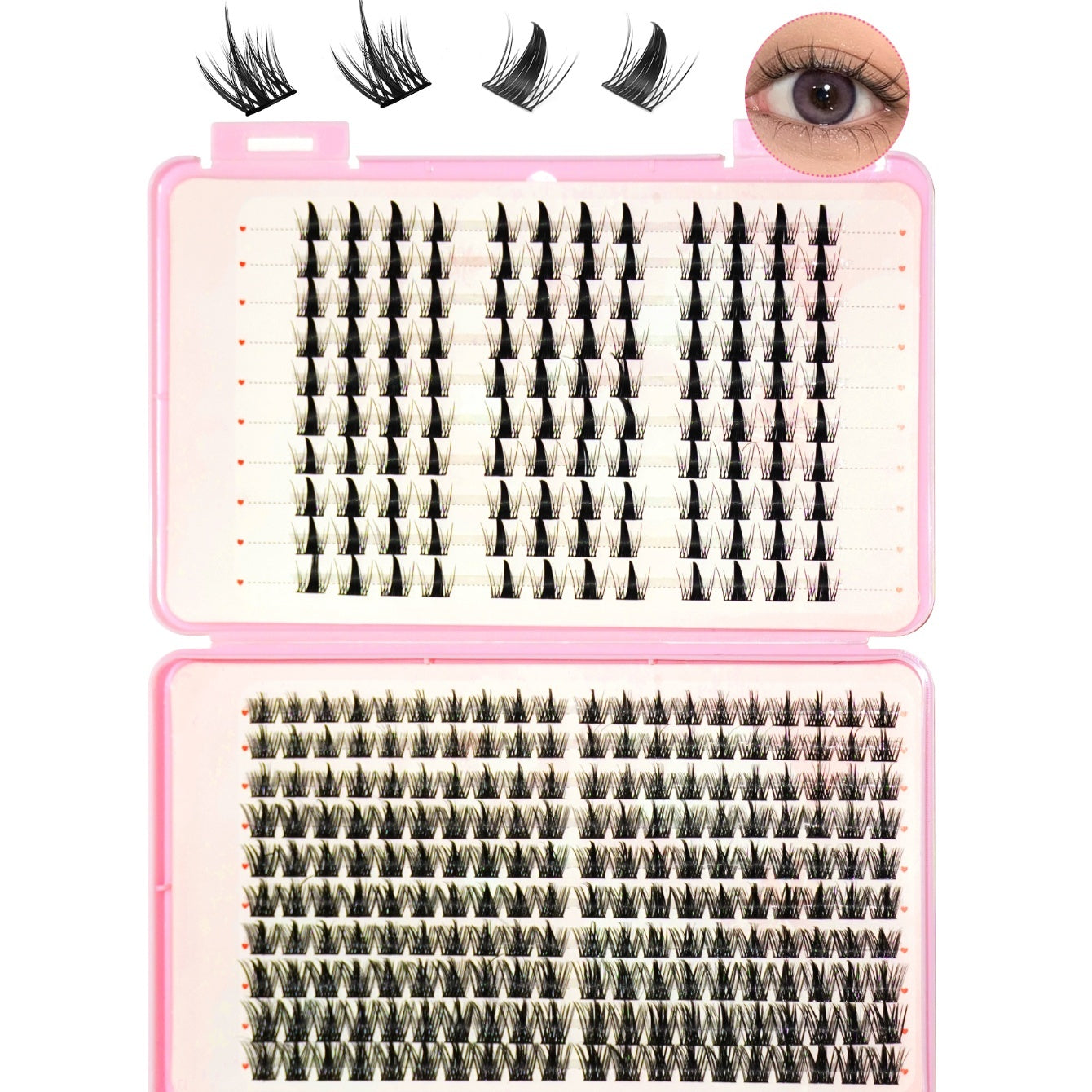 Multi-Style Hybrid False Eyelash Extension Set – Easy to Wear & Apply, Natural to Dramatic Eye Makeup Lashes