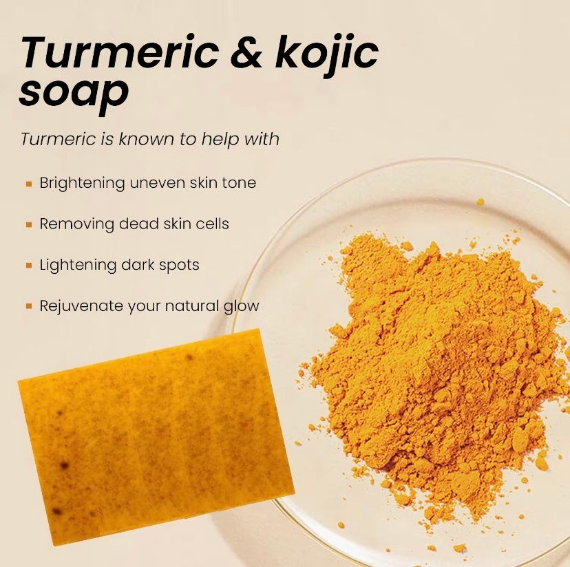 Kojic Acid Dark Spot Remover Soap – With Vitamin C, Retinol, Collagen, Turmeric | Japanese Complex for Hyperpigmentation, Acne Scars & Skin Brightening