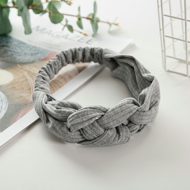 Knitted Chinese Knot Hair Band – Handmade Elastic Headband for Women & Girls