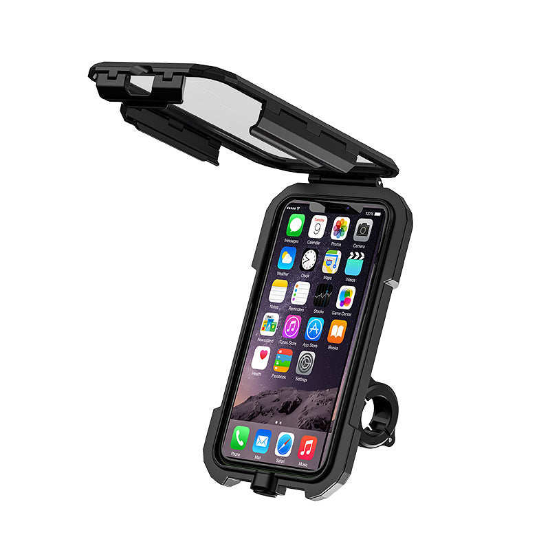 Outdoor Riding Rainproof Phone Holder with Fast Charging – Waterproof Bike Motorcycle Mobile Case with USB Cable