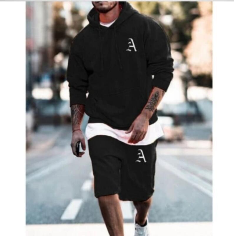Men’s Fashion Sports Hooded Suit USA – Casual Tracksuit for Fitness & Streetwear