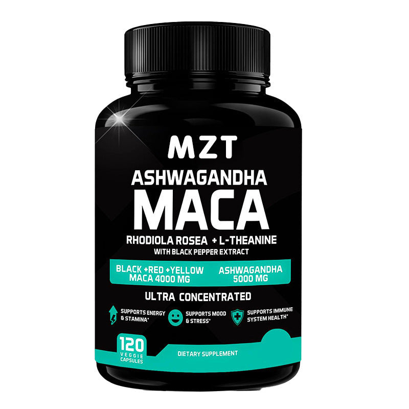 Ashwagandha Maca Capsules – Natural Energy, Stress Relief & Hormone Balance Supplement | Boost Vitality & Focus