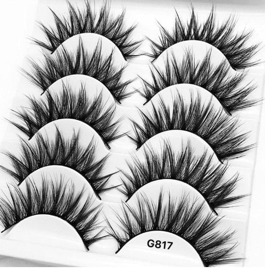 3D Mink Hair False Eyelashes – Natural Look, Wispy & Reusable Lashes for Glam Makeup