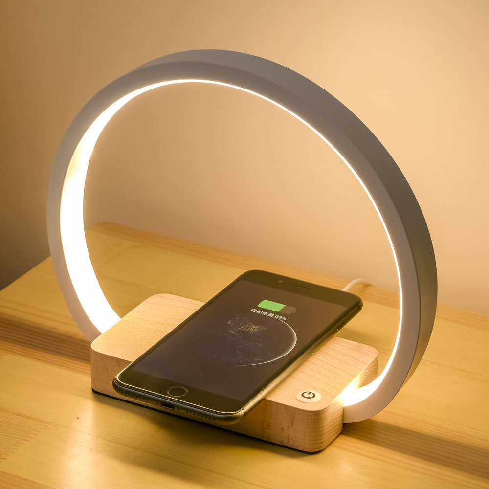 Multifunctional Table Lamp – Smart LED Desk Lamp with Wireless Charger, Clock & Dimmable Light for Bedroom, Study & Office