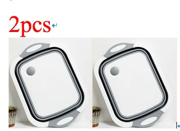 Folding Vegetable Cutting Board with Washing Basket – Multifunctional Kitchen Anvil Board & Collapsible Food Strainer