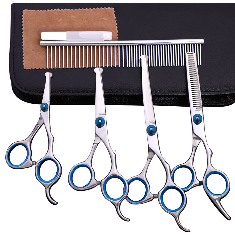 Stainless Steel Pet Trimming Shears – Professional Dog & Cat Grooming Scissors for Safe, Precise Haircuts