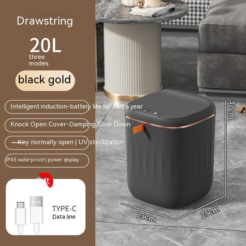 Automatic Smart Trash Can with Lid – Induction Dustbin for Bedroom, Living Room, Kitchen & Carh Bin