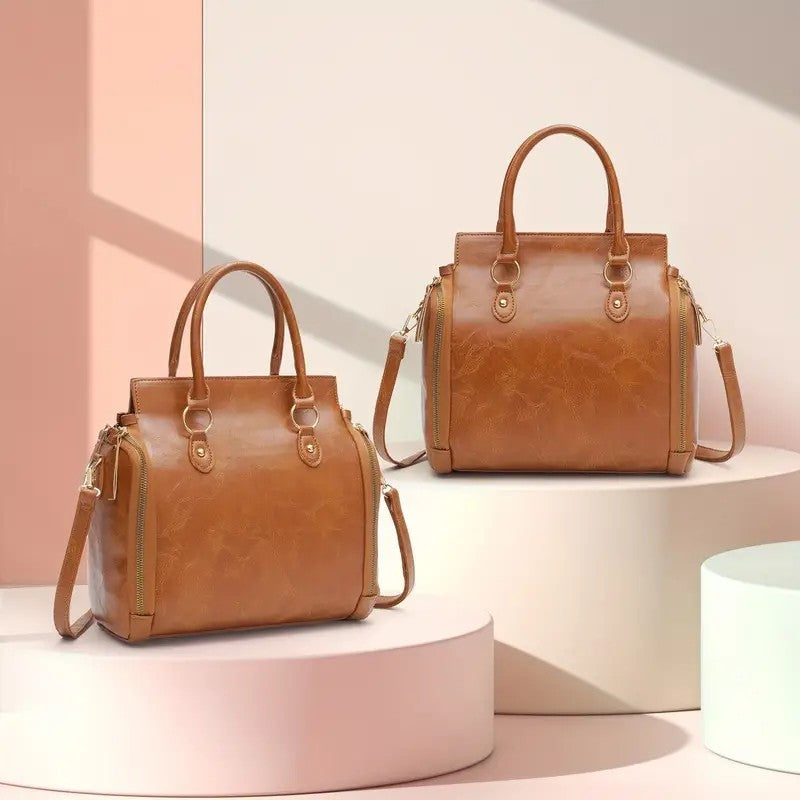 Women’s Multifunctional Leather Shoulder Bag – Stylish Handbag, Crossbody Tote, Large Capacity Purse