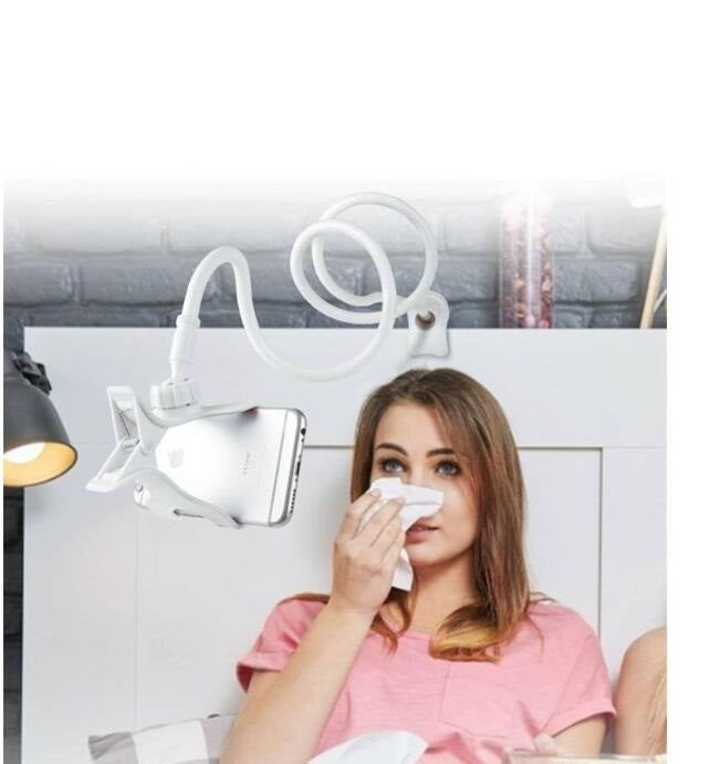 Lazy Mobile Phone Bracket – Flexible Bedside Spiral Clip, Multi-Function Phone Holder USA