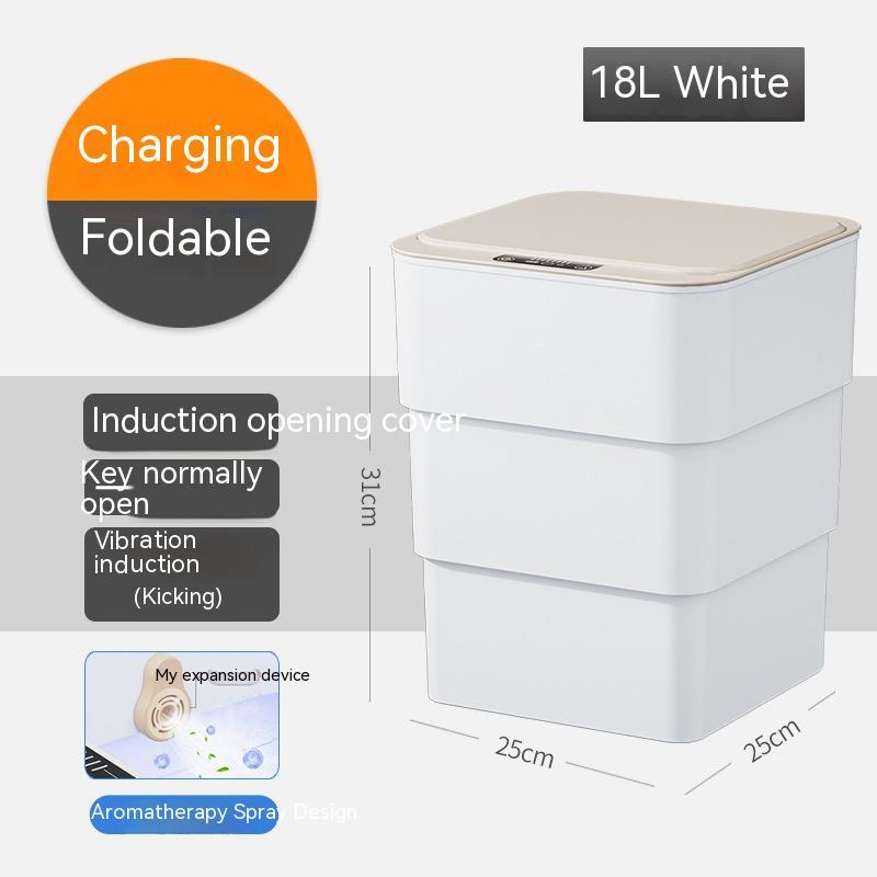 Automatic Smart Trash Can with Lid – Induction Dustbin for Bedroom, Living Room, Kitchen & Carh Bin