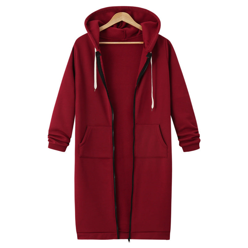 Women’s Hooded Fleece Long Jacket – Warm Long Sleeve Sweater Coat, Winter Casual Outerwear