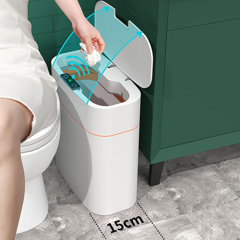 Automatic Smart Trash Can with Lid – Induction Dustbin for Bedroom, Living Room, Kitchen & Carh Bin