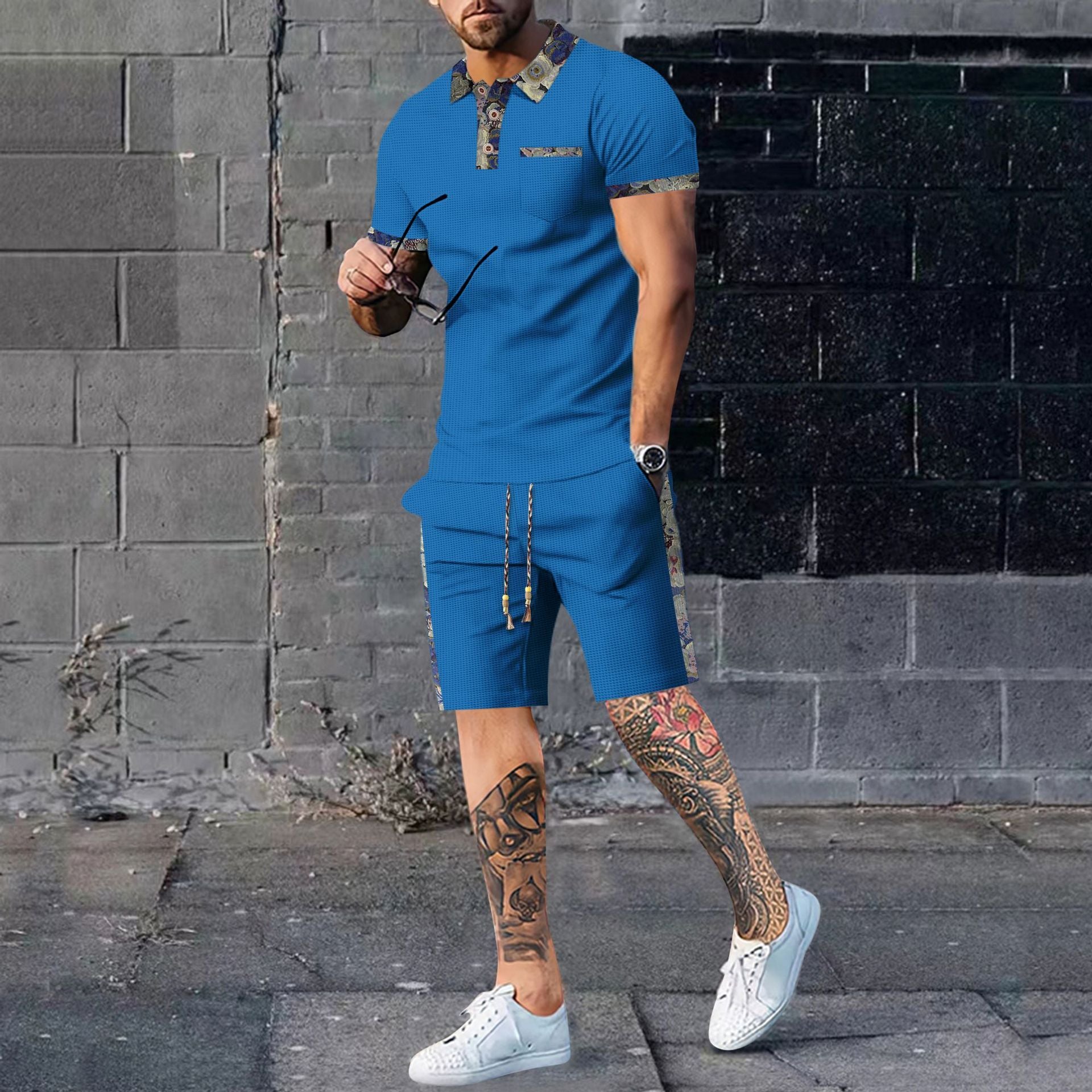 Men’s Casual Fashion Shorts Set USA – Summer Outfit for Comfort & Style