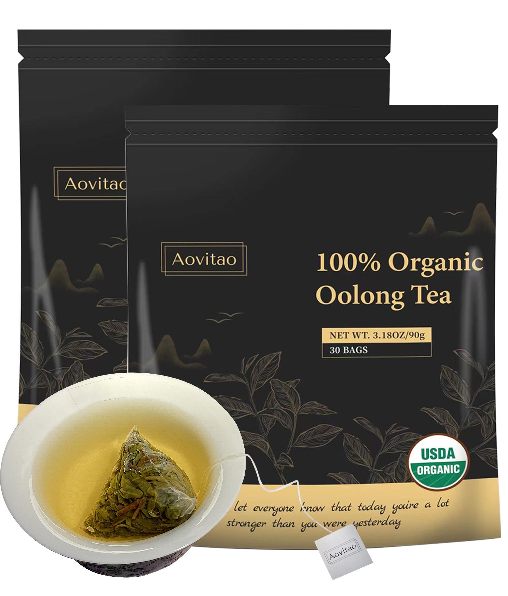 Detox Cleanse Tea – Natural Herbal Tea Bags with Oolong Leaf | Lung Cleanse, Gut Health & Immune Boost | Organic Caffeine-Free Non-GMO