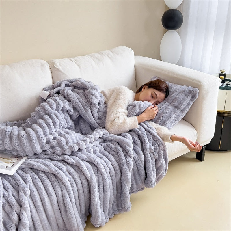 Heavyweight Flannel Blanket – Soft Warm Winter Blanket for Bed & Sofa | Premium Cozy Fleece Throw
