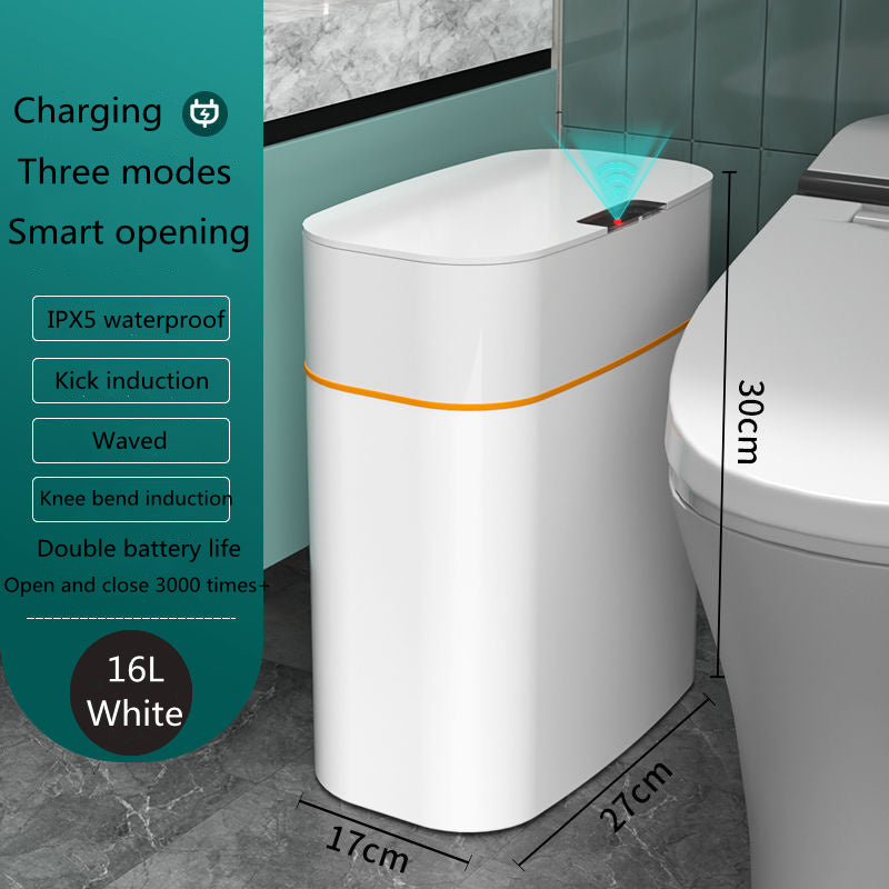 Automatic Smart Trash Can with Lid – Induction Dustbin for Bedroom, Living Room, Kitchen & Carh Bin