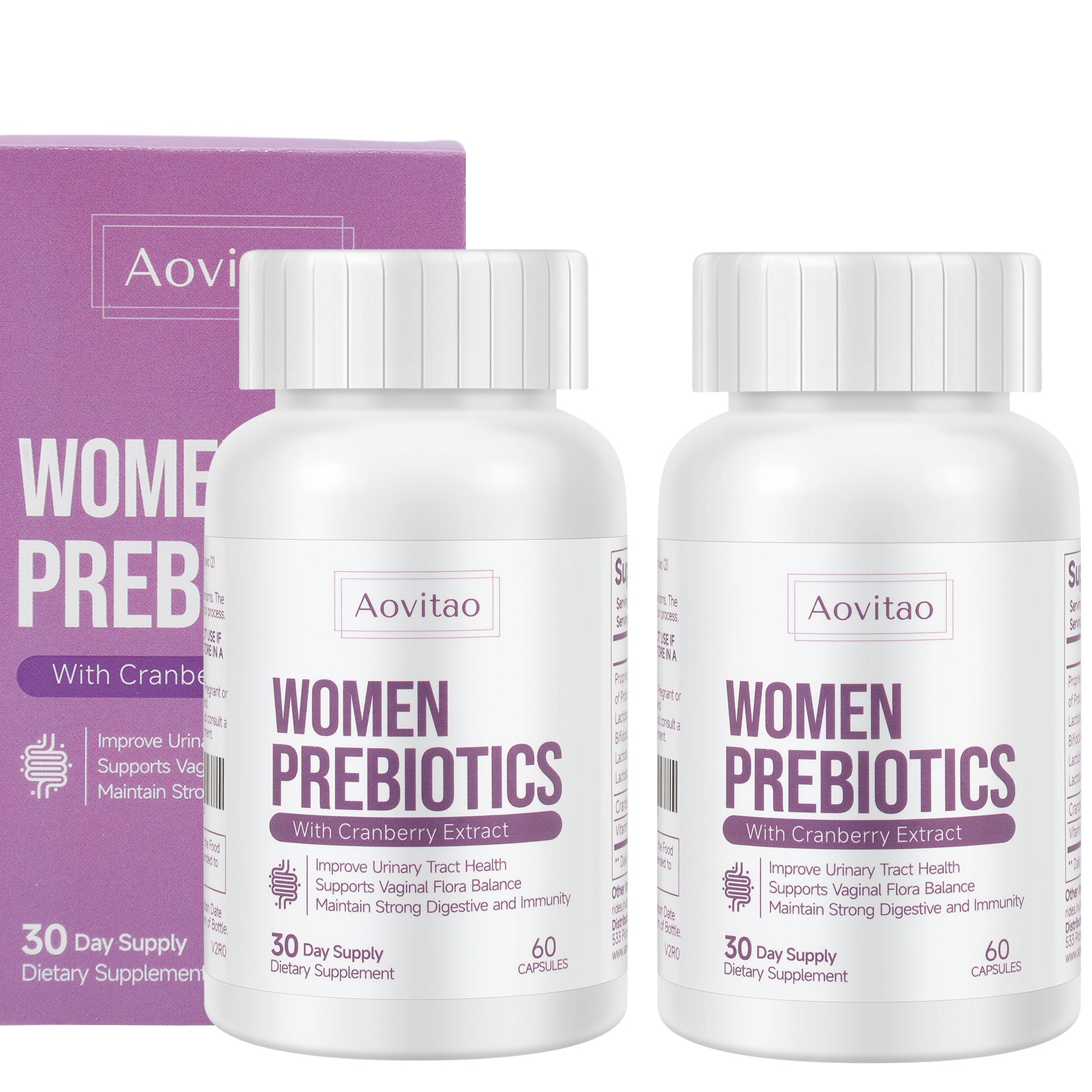 Vaginal Probiotics for Women – PH Balance Pills with Prebiotics | 60 Billion CFU Capsules for Gut Health, Digestive & Urinary Tract Support