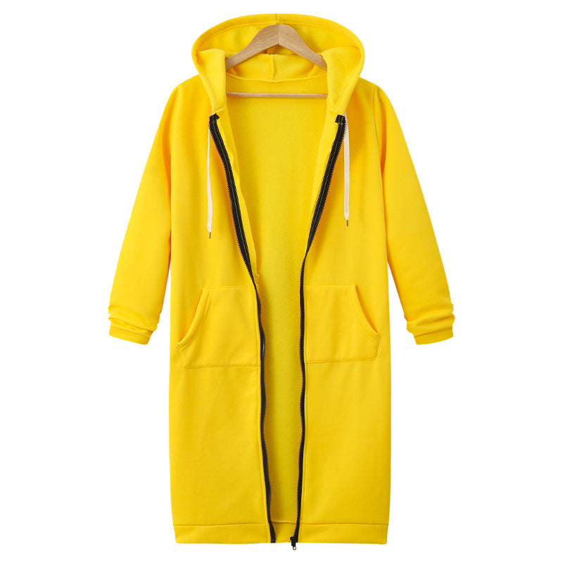 Women’s Hooded Fleece Long Jacket – Warm Long Sleeve Sweater Coat, Winter Casual Outerwear