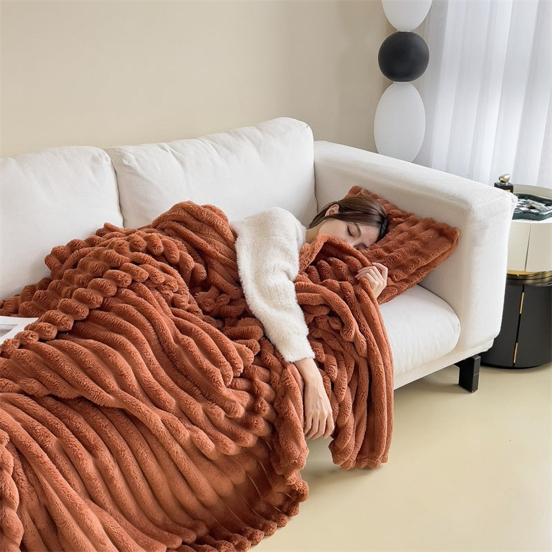 Heavyweight Flannel Blanket – Soft Warm Winter Blanket for Bed & Sofa | Premium Cozy Fleece Throw