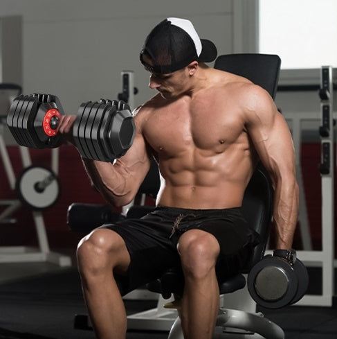 Adjustable Dumbbell Set 55 LB – 10-in-1 Fast Gear Dumbbells for Men & Women, Home Gym Fitness, Full-Body Workout