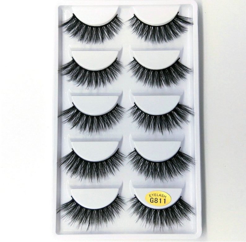 3D Mink Hair False Eyelashes – Natural Look, Wispy & Reusable Lashes for Glam Makeup