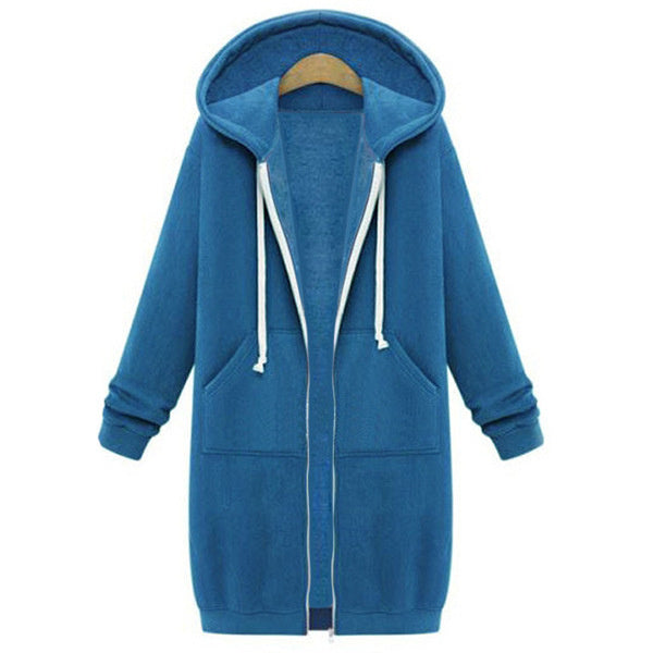 Women’s Hooded Fleece Long Jacket – Warm Long Sleeve Sweater Coat, Winter Casual Outerwear
