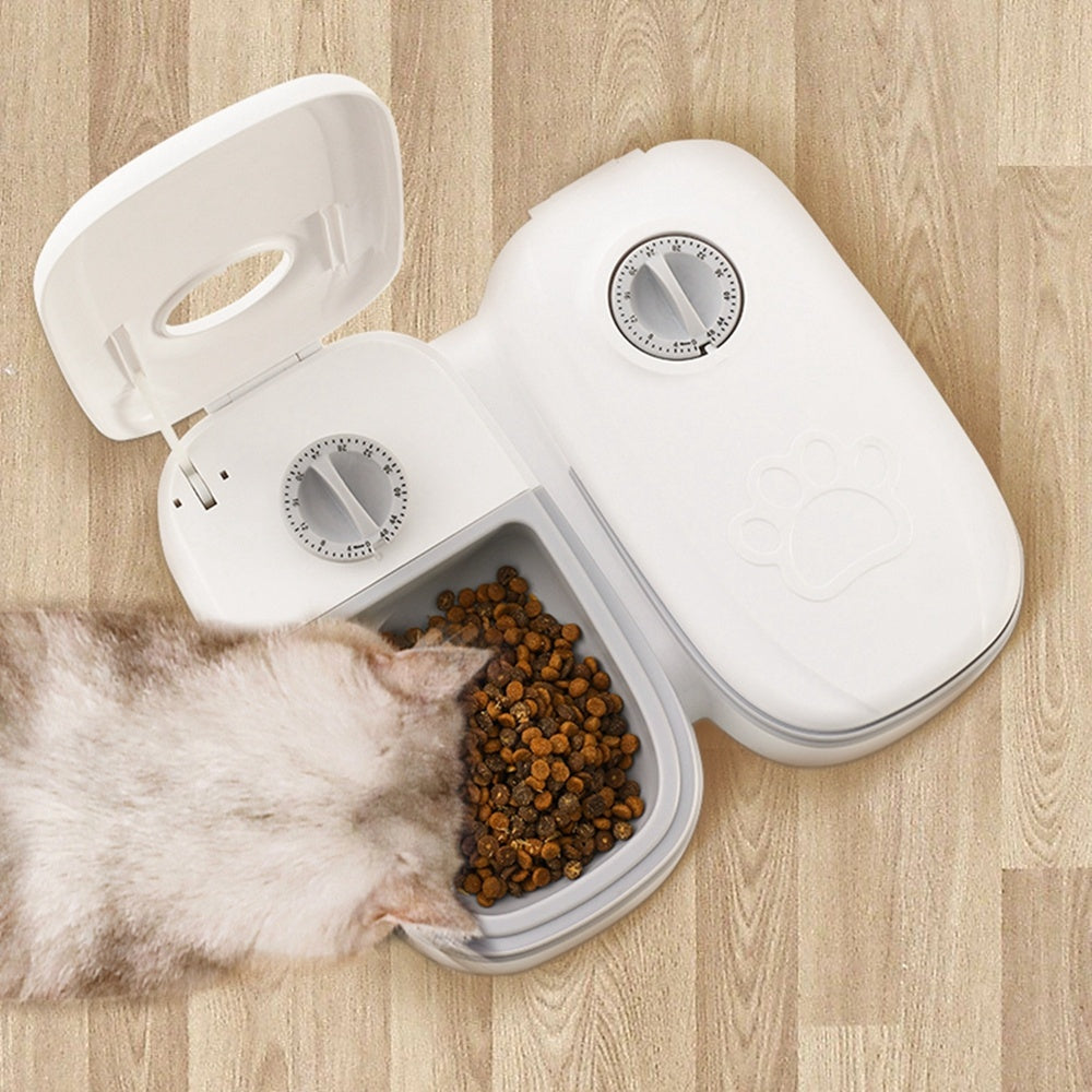 Automatic Pet Feeder Smart Food Dispenser for Cats & Dogs – Auto Timer Feeder with Stainless Steel Bowl