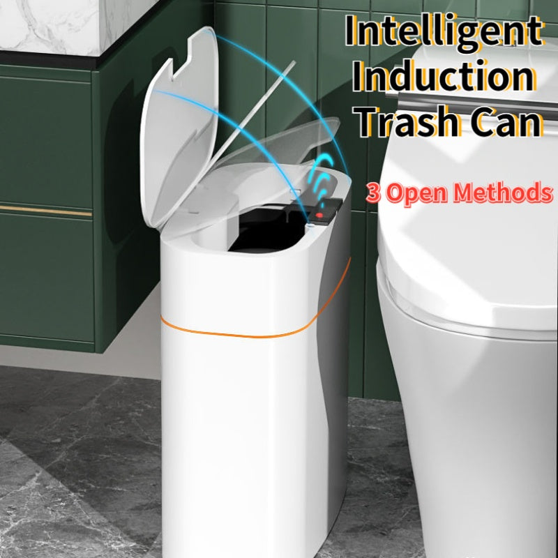 Automatic Smart Trash Can with Lid – Induction Dustbin for Bedroom, Living Room, Kitchen & Carh Bin