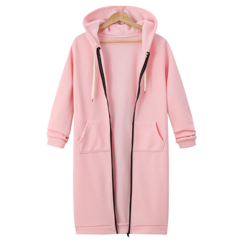 Women’s Hooded Fleece Long Jacket – Warm Long Sleeve Sweater Coat, Winter Casual Outerwear