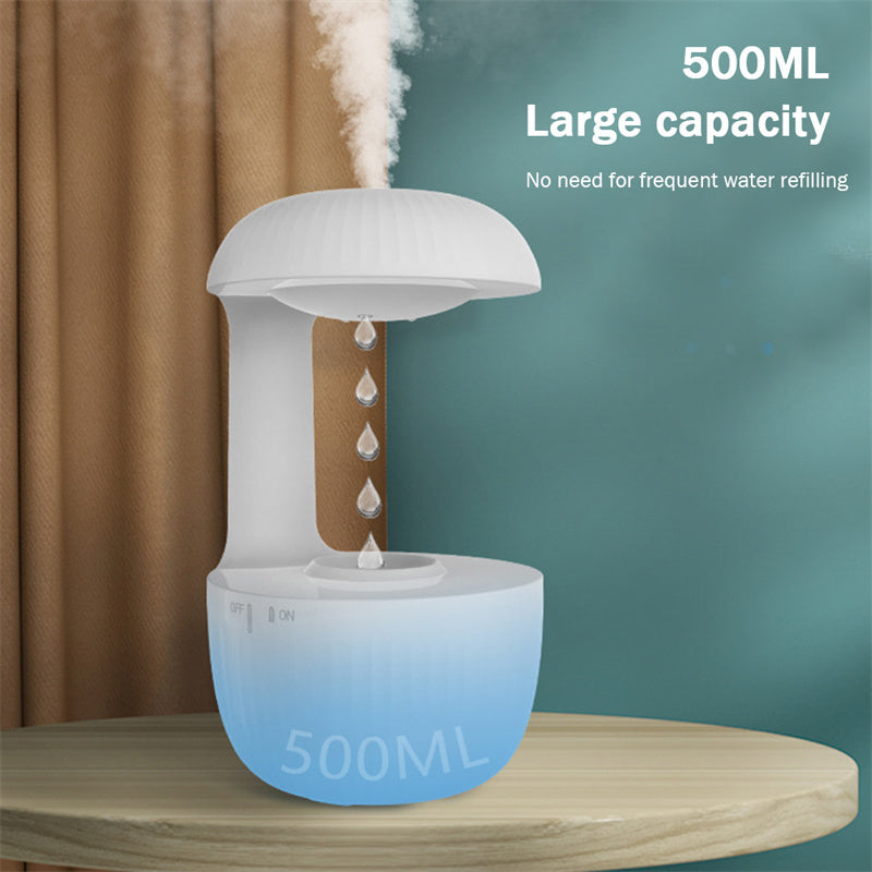 Anti-Gravity Air Humidifier – Silent Countercurrent Cool Mist Maker with Levitating Water Drops for Relaxation & Fatigue Relief