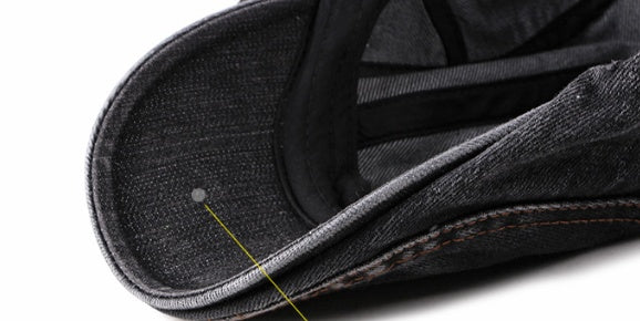 Men’s Denim Beret Hat – Fashion Washed Vintage Style Cap Worldwide & USA