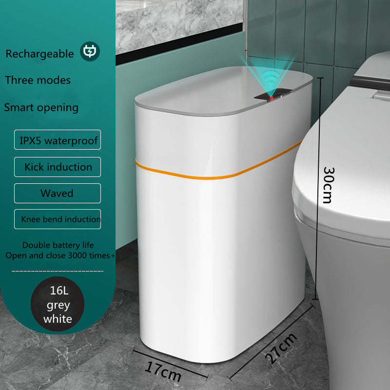 Automatic Smart Trash Can with Lid – Induction Dustbin for Bedroom, Living Room, Kitchen & Carh Bin