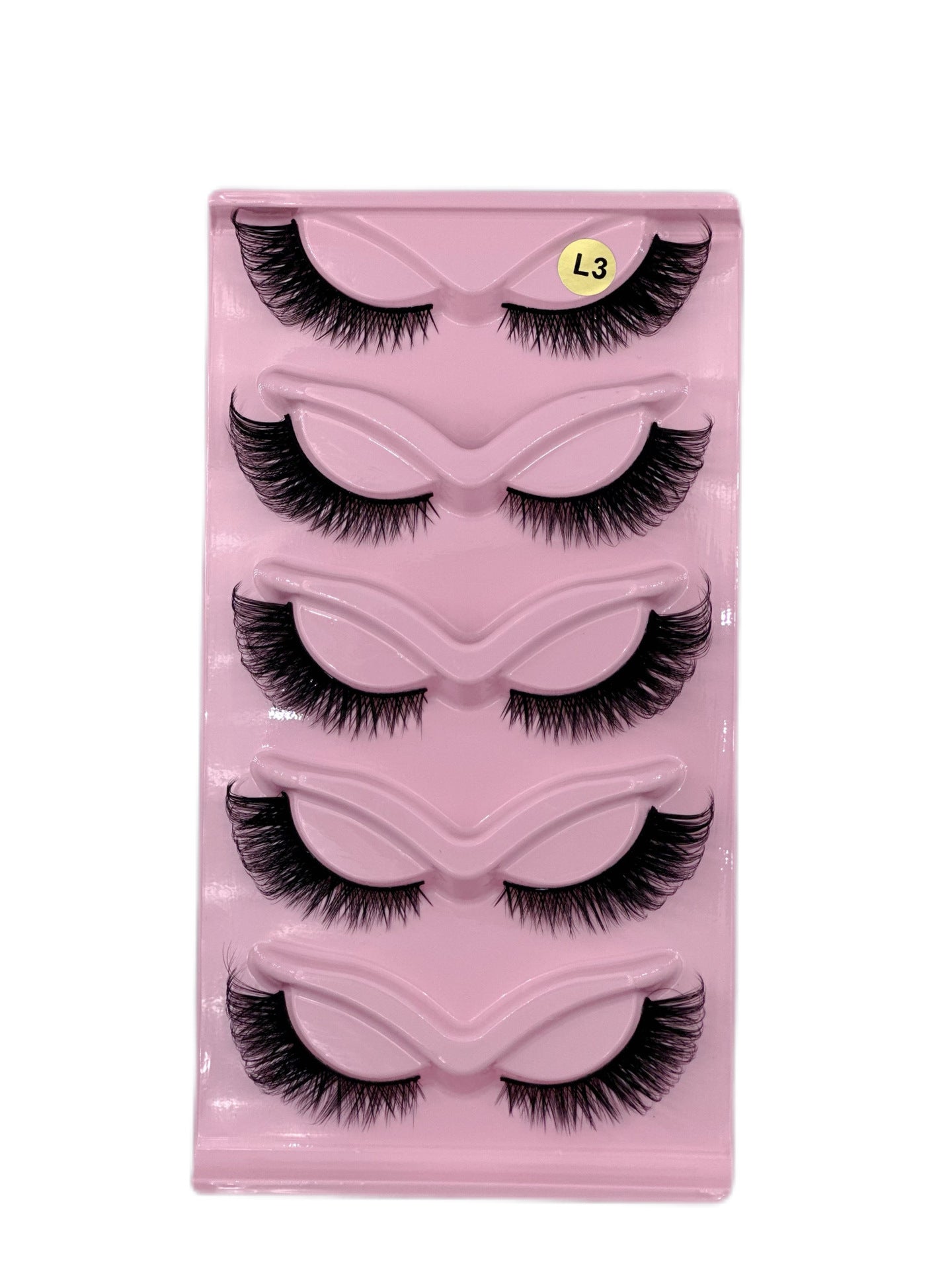 5 Pairs Cat Eye False Eyelashes – Multi-Layer 3D Thick Cross Dramatic Volume Lashes for Women