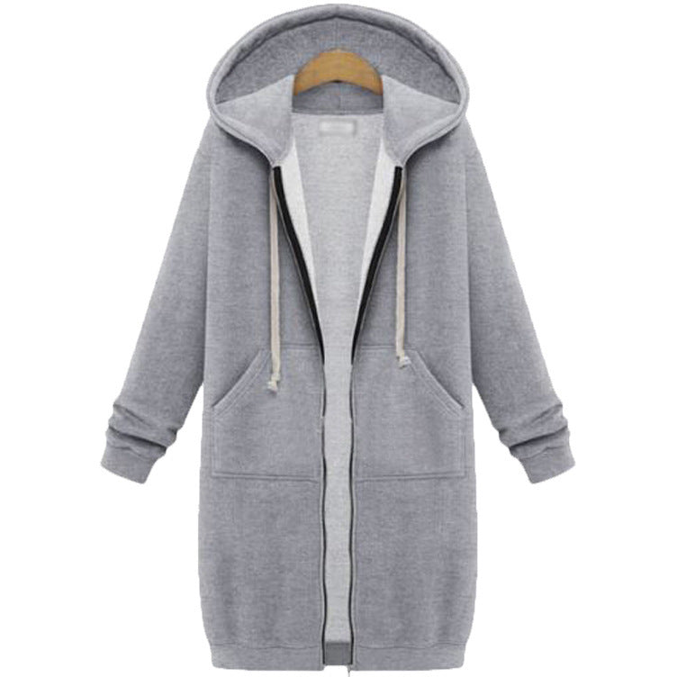 Women’s Hooded Fleece Long Jacket – Warm Long Sleeve Sweater Coat, Winter Casual Outerwear