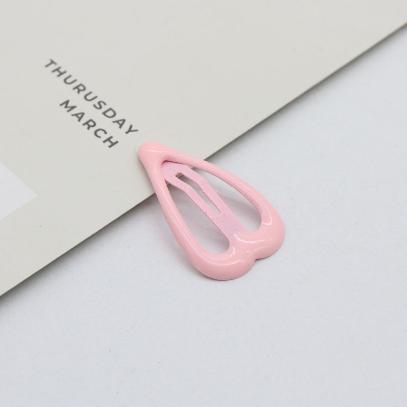 Kids Hair Accessories – Colorful Oil Drip Spray Paint Side Clips | Cute Bang Clips & Love Hairpins