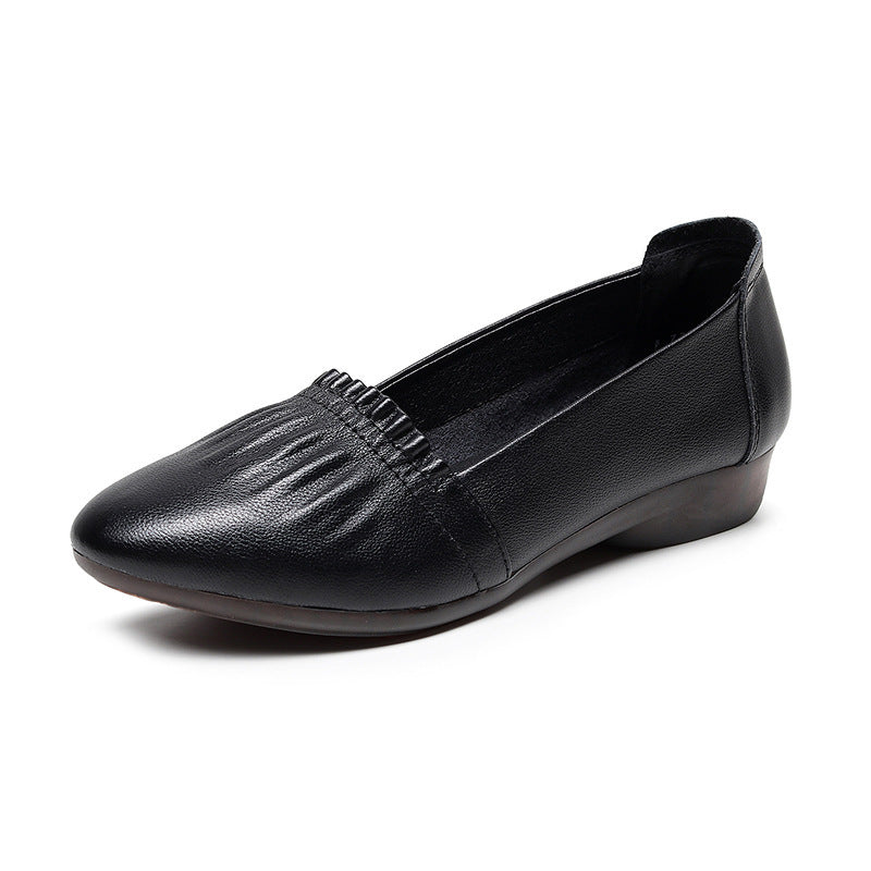 Women’s Genuine Leather Flats USA – Cowhide Loafers & Office Lady Shoes