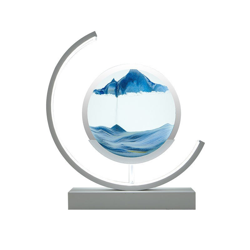 High-End Business Gift 3D Quicksand Painting Lamp – Luxury LED Light Decoration for Living Room & Office | Creative Night Light Home Decor