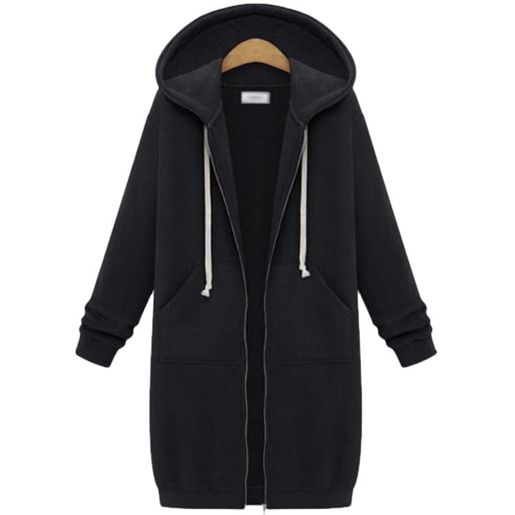 Women’s Hooded Fleece Long Jacket – Warm Long Sleeve Sweater Coat, Winter Casual Outerwear