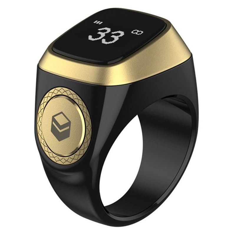 Zikr Ring – Digital Tasbeeh Counter, Smart Islamic Prayer Beads, Finger Ring with OLED Display & Vibration Alerts