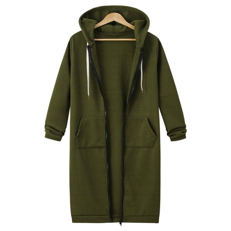 Women’s Hooded Fleece Long Jacket – Warm Long Sleeve Sweater Coat, Winter Casual Outerwear