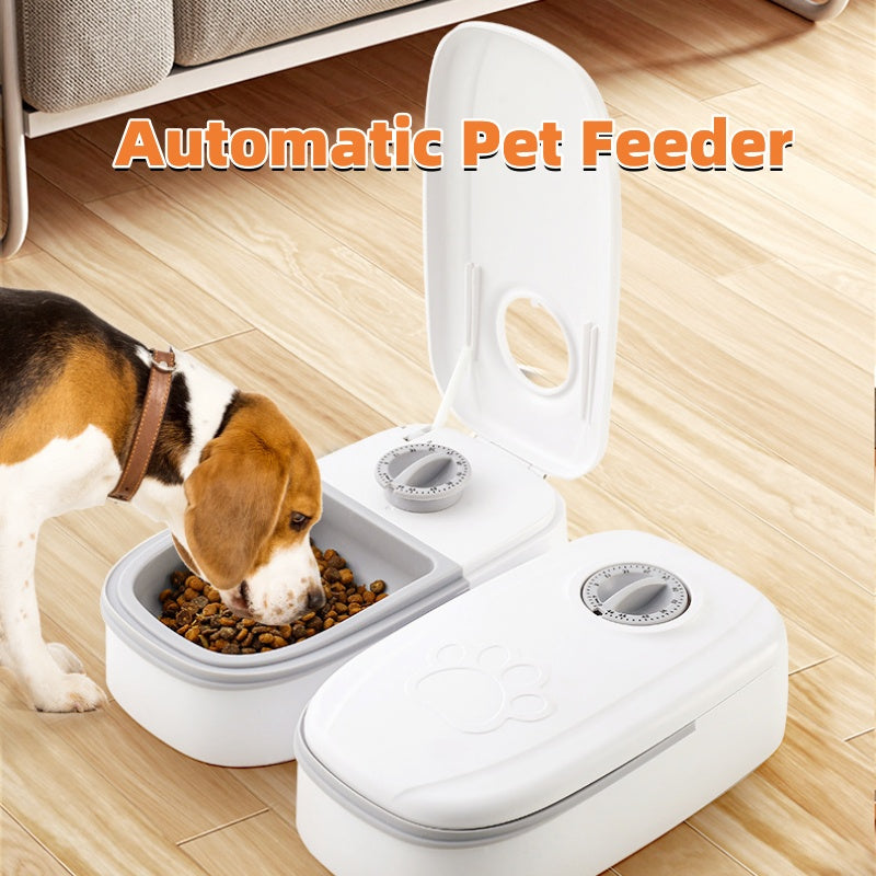Automatic Pet Feeder Smart Food Dispenser for Cats & Dogs – Auto Timer Feeder with Stainless Steel Bowl