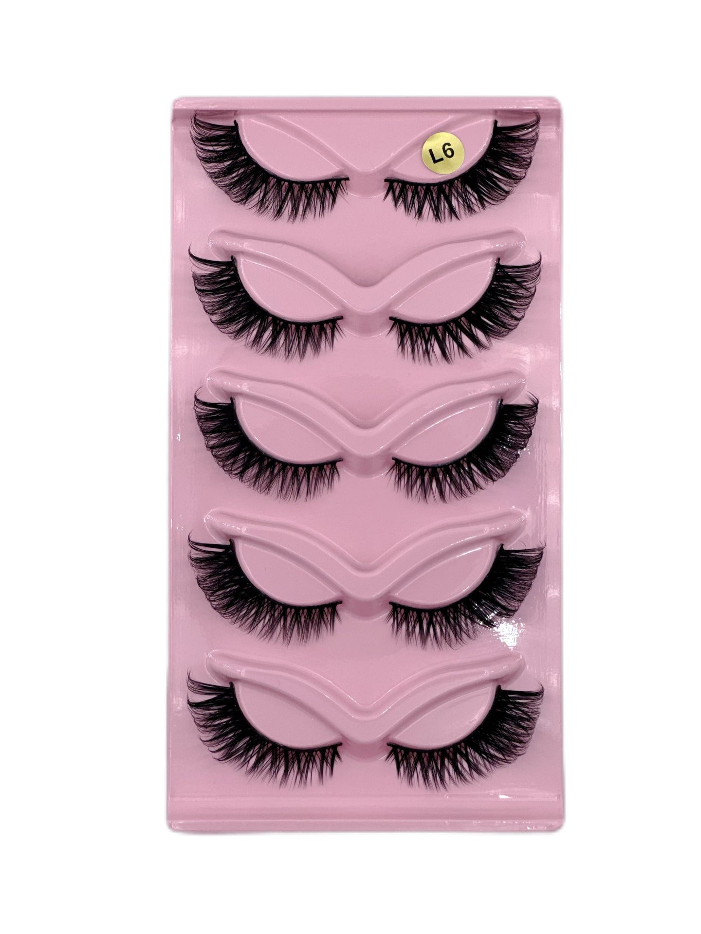 5 Pairs Cat Eye False Eyelashes – Multi-Layer 3D Thick Cross Dramatic Volume Lashes for Women