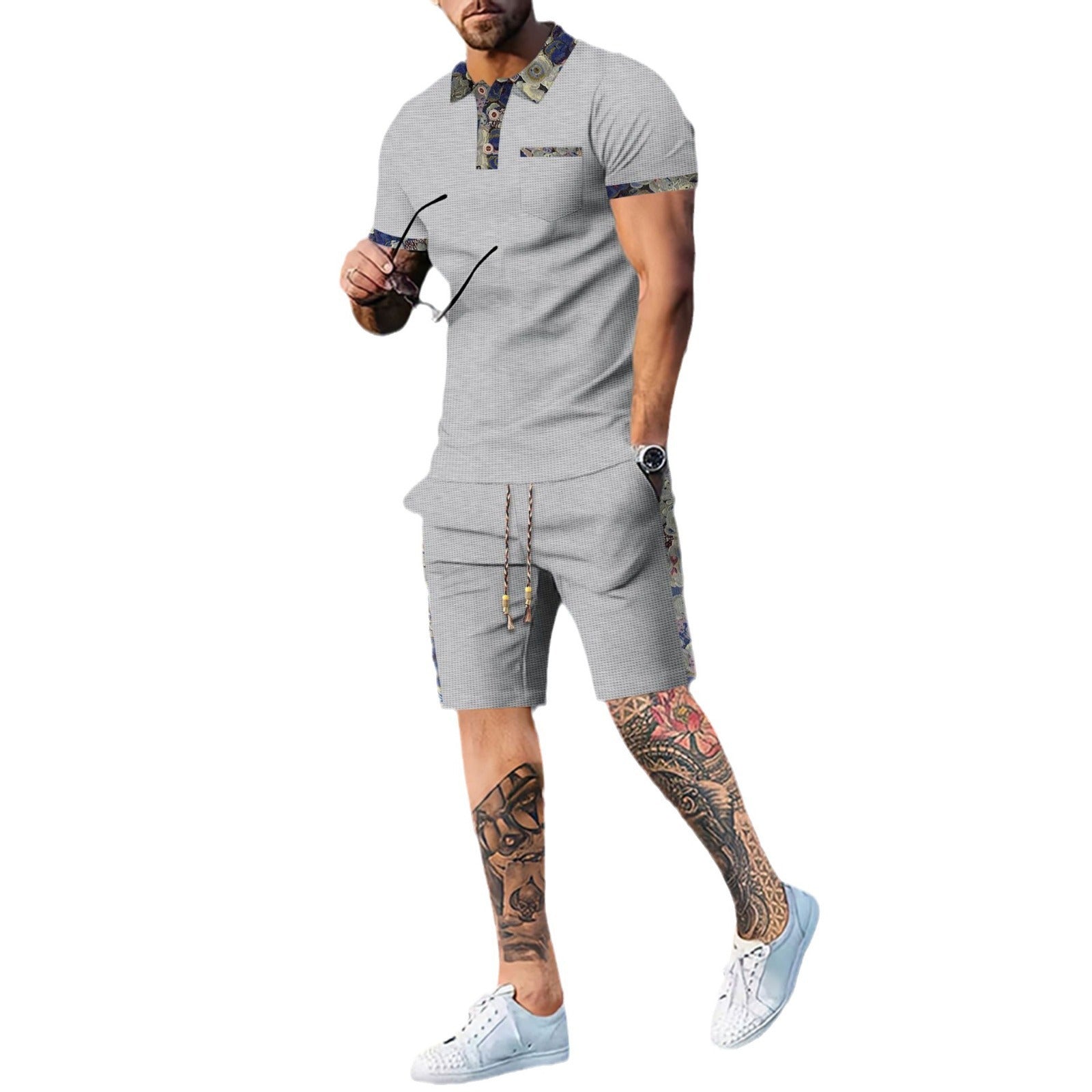 Men’s Casual Fashion Shorts Set USA – Summer Outfit for Comfort & Style