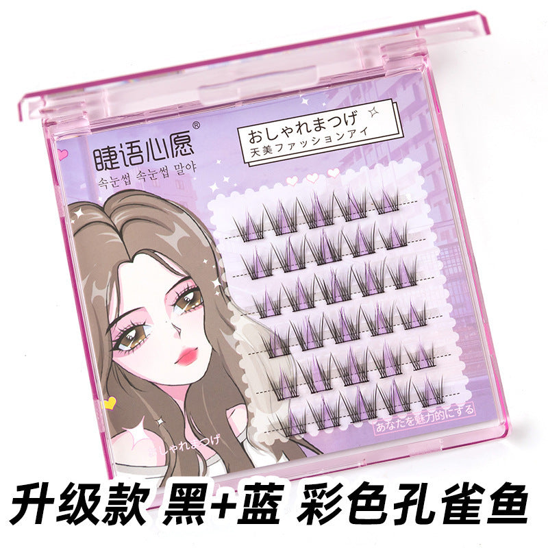 Segment Caramel Guppy False Eyelashes – Natural Wispy Volume Lash Extensions for Women, Reusable Lightweight Fake Eyelashes
