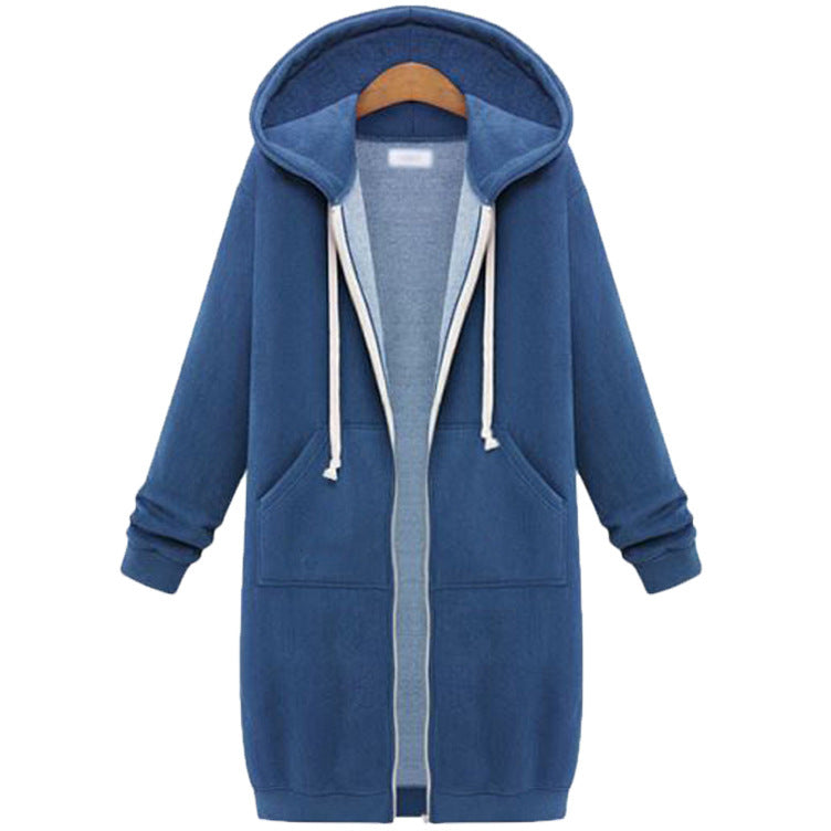 Women’s Hooded Fleece Long Jacket – Warm Long Sleeve Sweater Coat, Winter Casual Outerwear