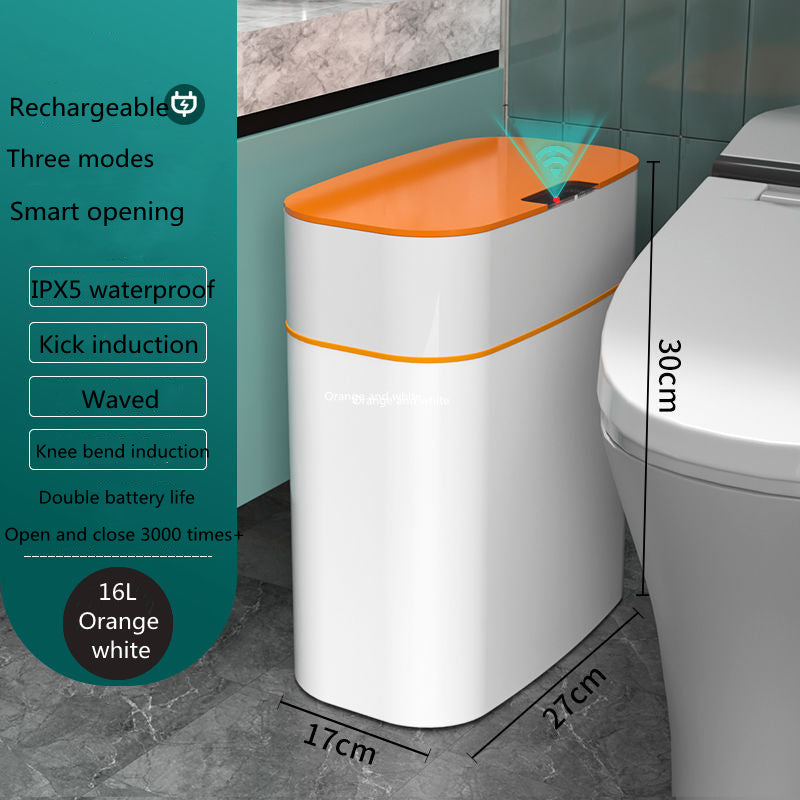 Automatic Smart Trash Can with Lid – Induction Dustbin for Bedroom, Living Room, Kitchen & Carh Bin