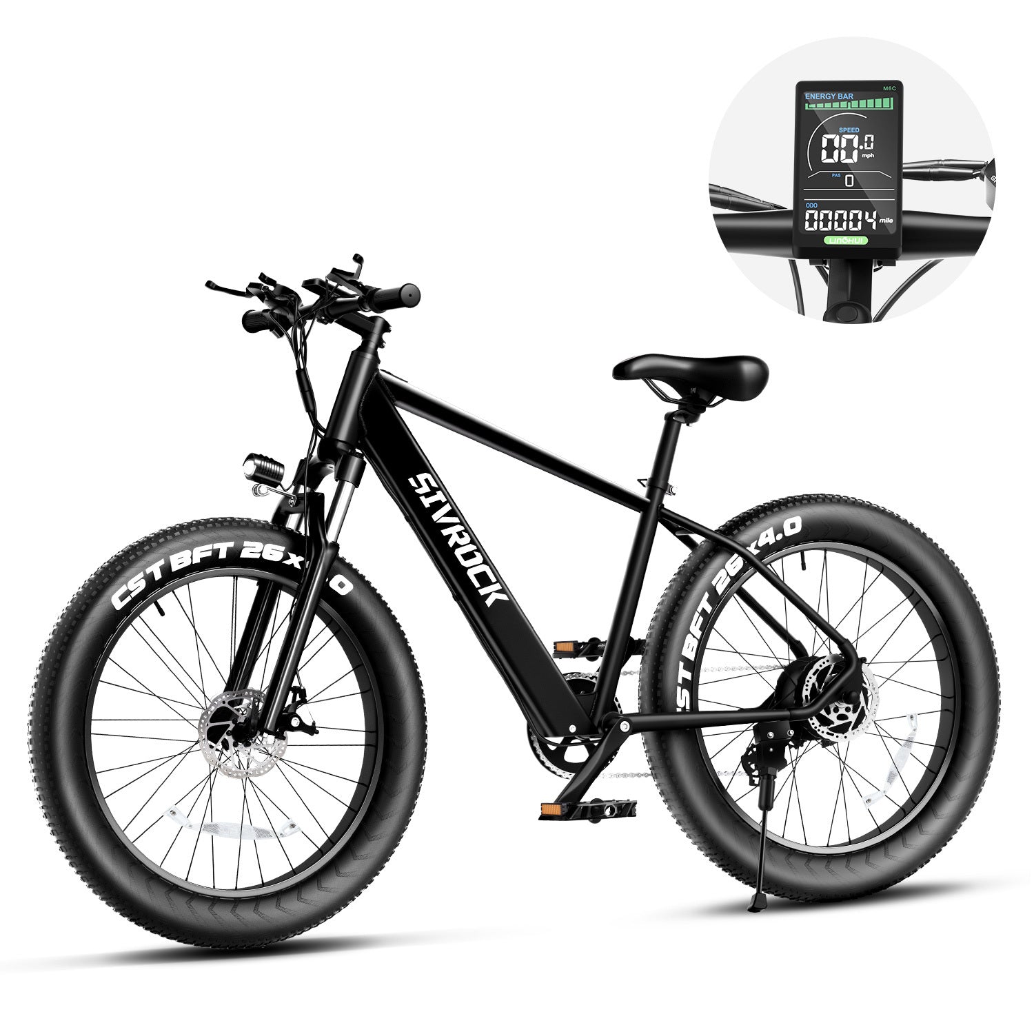 Professional Electric Bike for Adults – 1000W Fat Tire Mountain Ebike, 26x4.0” Off-Road Bicycle, 48V 15Ah Battery, UL & GCC Certified