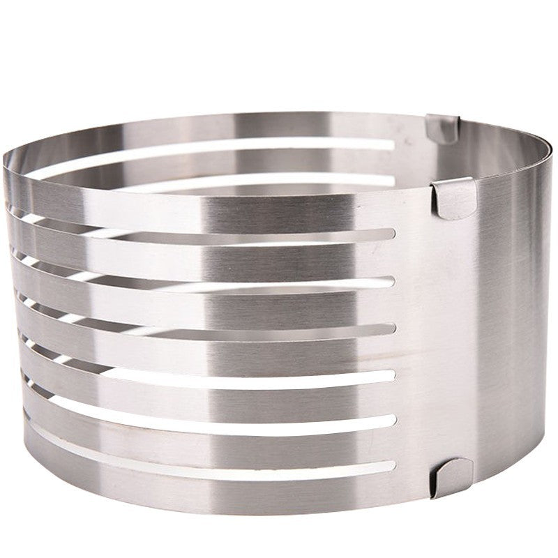 Adjustable Round Cake Ring – Stainless Steel Layered Pastry Cutter DIY Baking Tool