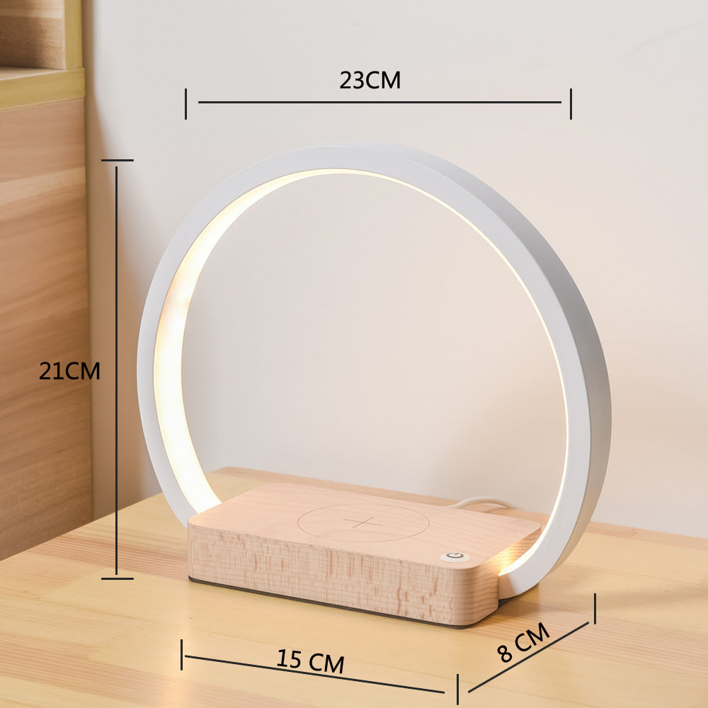 Multifunctional Table Lamp – Smart LED Desk Lamp with Wireless Charger, Clock & Dimmable Light for Bedroom, Study & Office