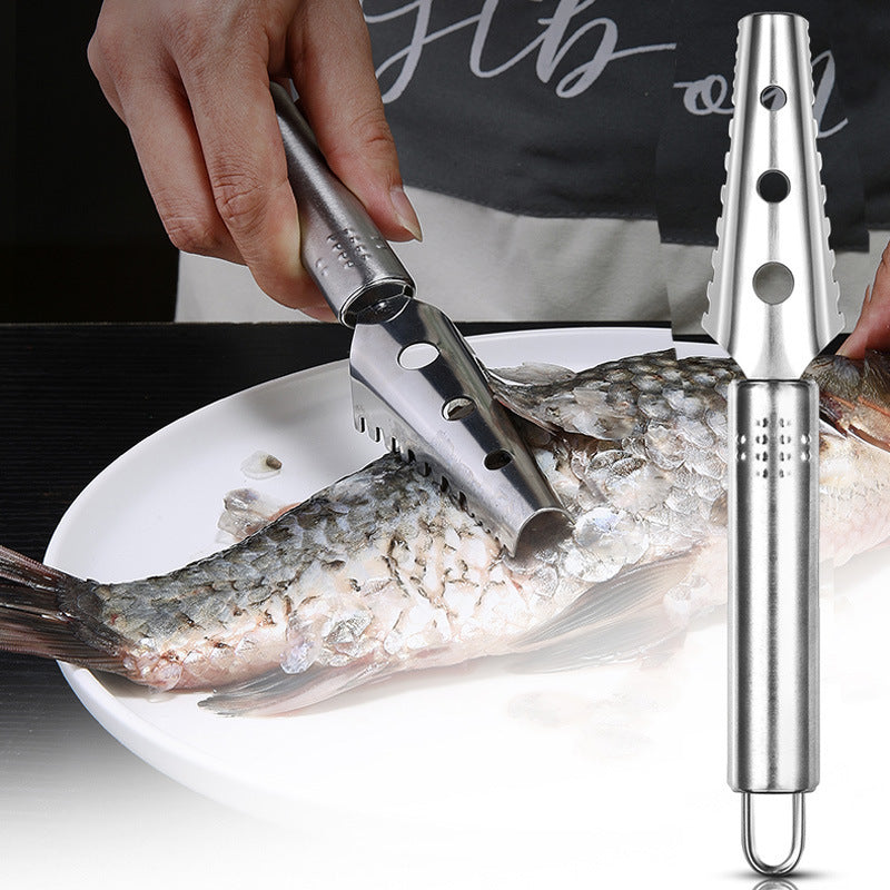 430 Stainless Steel Fish Scale Remover – Kitchen Gadget Fish Killing & Cleaning Tool for Easy Descaling
